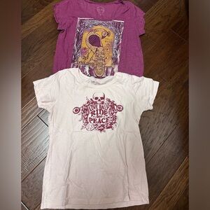 LuckyBrand 2-short sleeve graphic T- shirt bundle: as shown - both XL